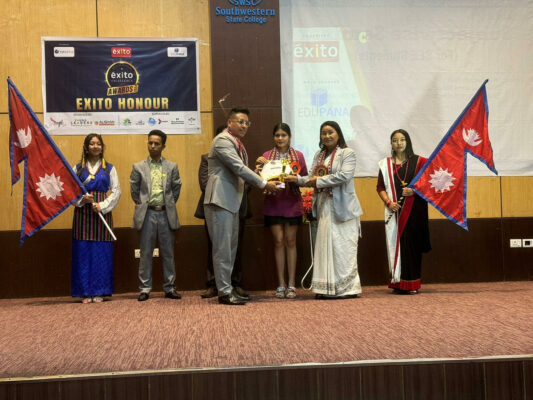 Jush Shrestha Wins Young Achiever Award at Exito Excellence Award 2024